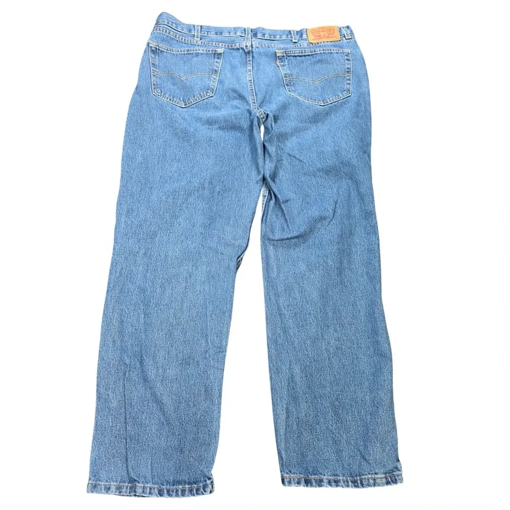 Levi's 550 Relaxed Fit Jeans Men's Size 42x32 Blue Medium Wash Tapered Leg Denim